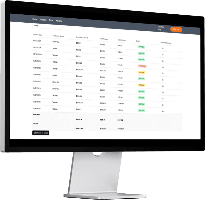 Invoice History Management